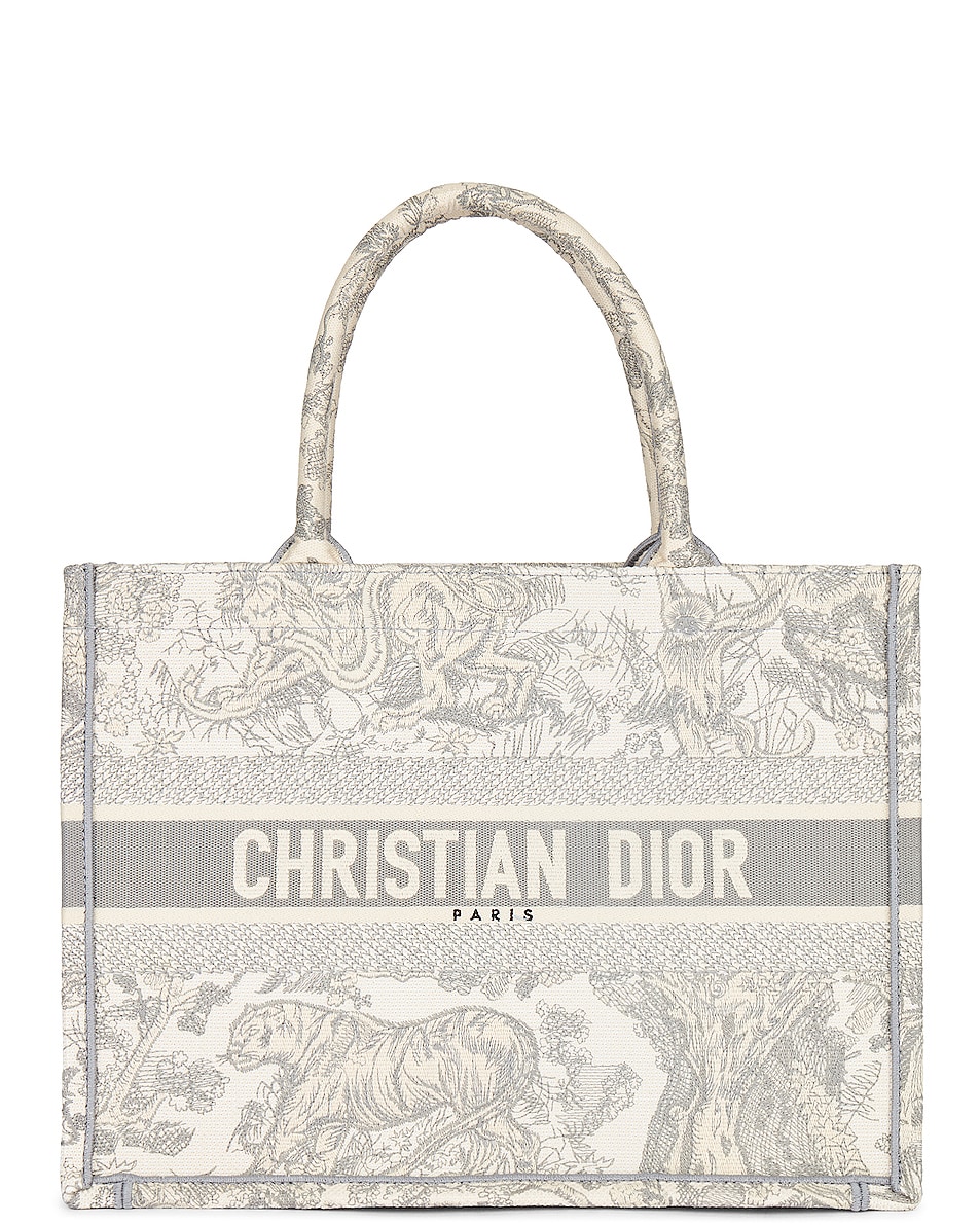 Image 1 of FWRD Renew Dior Book Tote Bag in Grey