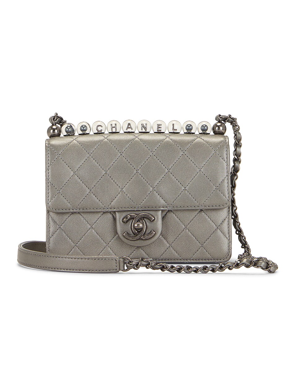 Image 1 of FWRD Renew Chanel Matelasse Chain Shoulder Bag in Silver
