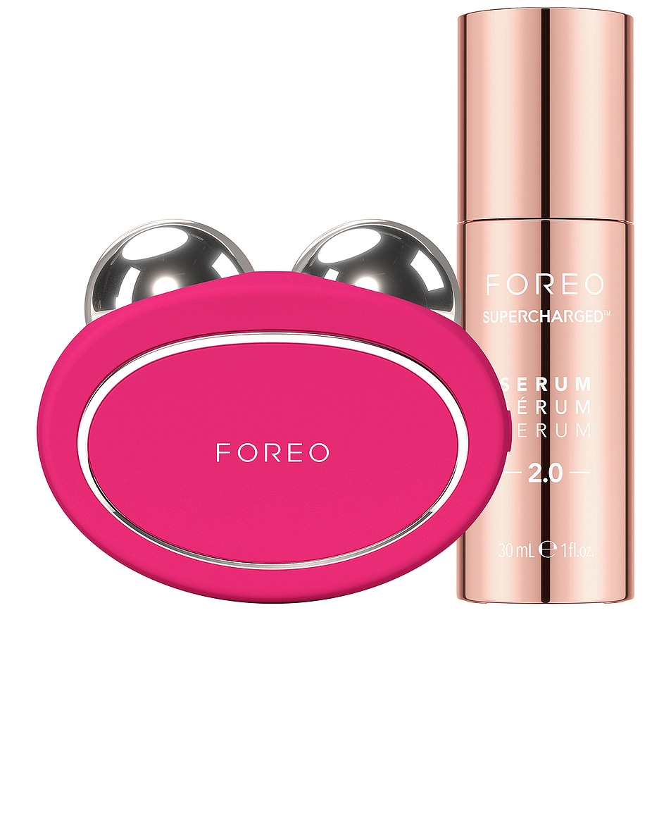 Image 1 of FOREO Bear 2 Facial Device & Supercharged Serum Bundle in Fuchsia