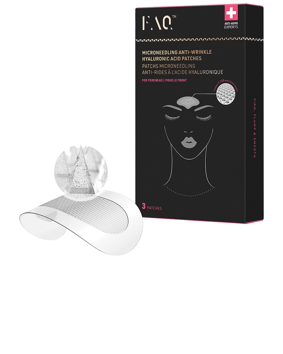 Image 1 of FOREO FAQ Microneedling Anti-wrinkle Hyaluronic Acid Patches For Forehead 3 Pack in 