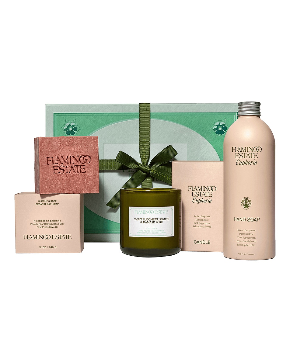 Image 1 of Flamingo Estate Jasmine & Rose Bath Set in 