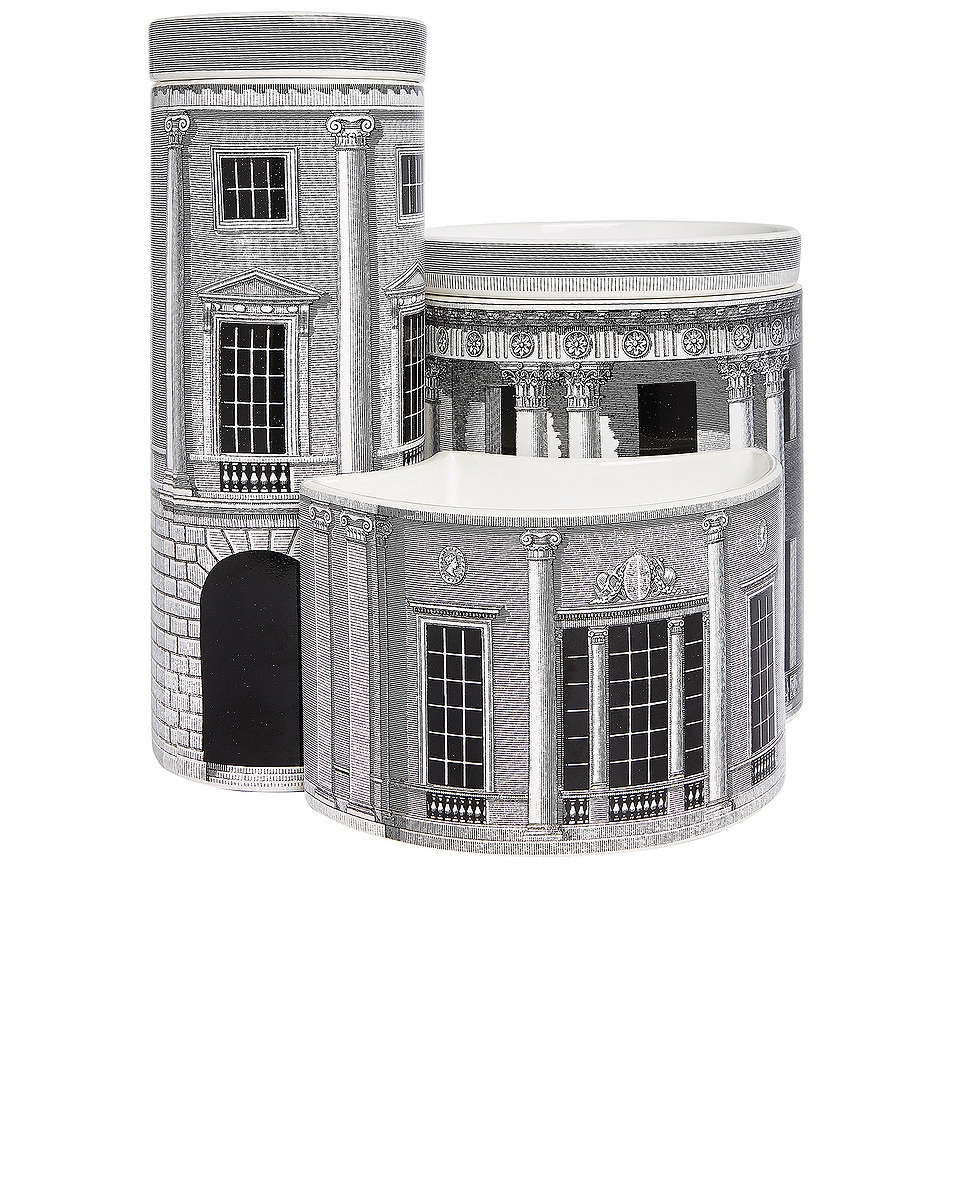 Image 1 of FORNASETTI Architettura Triptych Candle Set in 