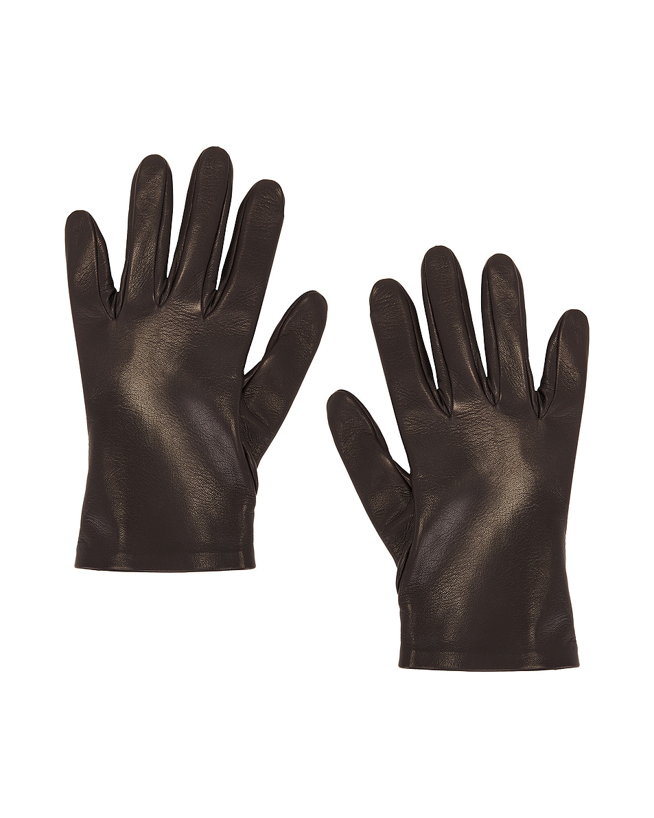 Image 1 of Gabriela Hearst Wessex Short Gloves in Chocolate