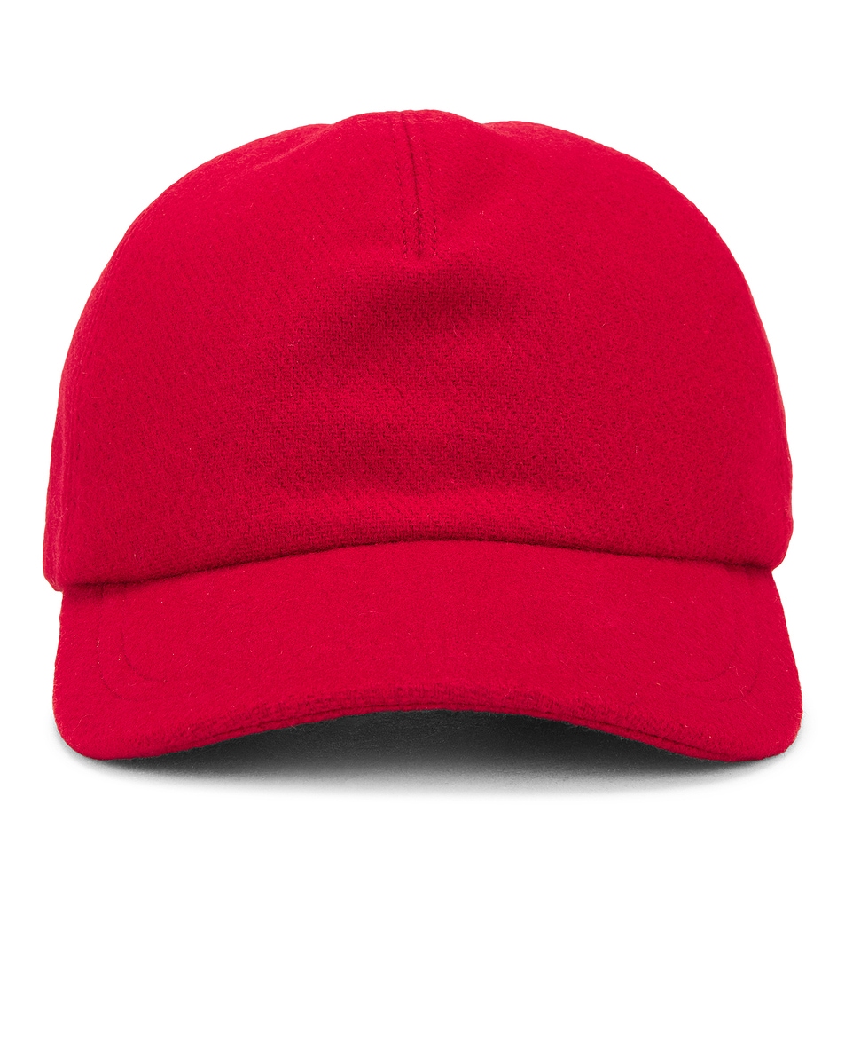 Image 1 of Gabriela Hearst Zed Baseball Hat in Scarlet Red