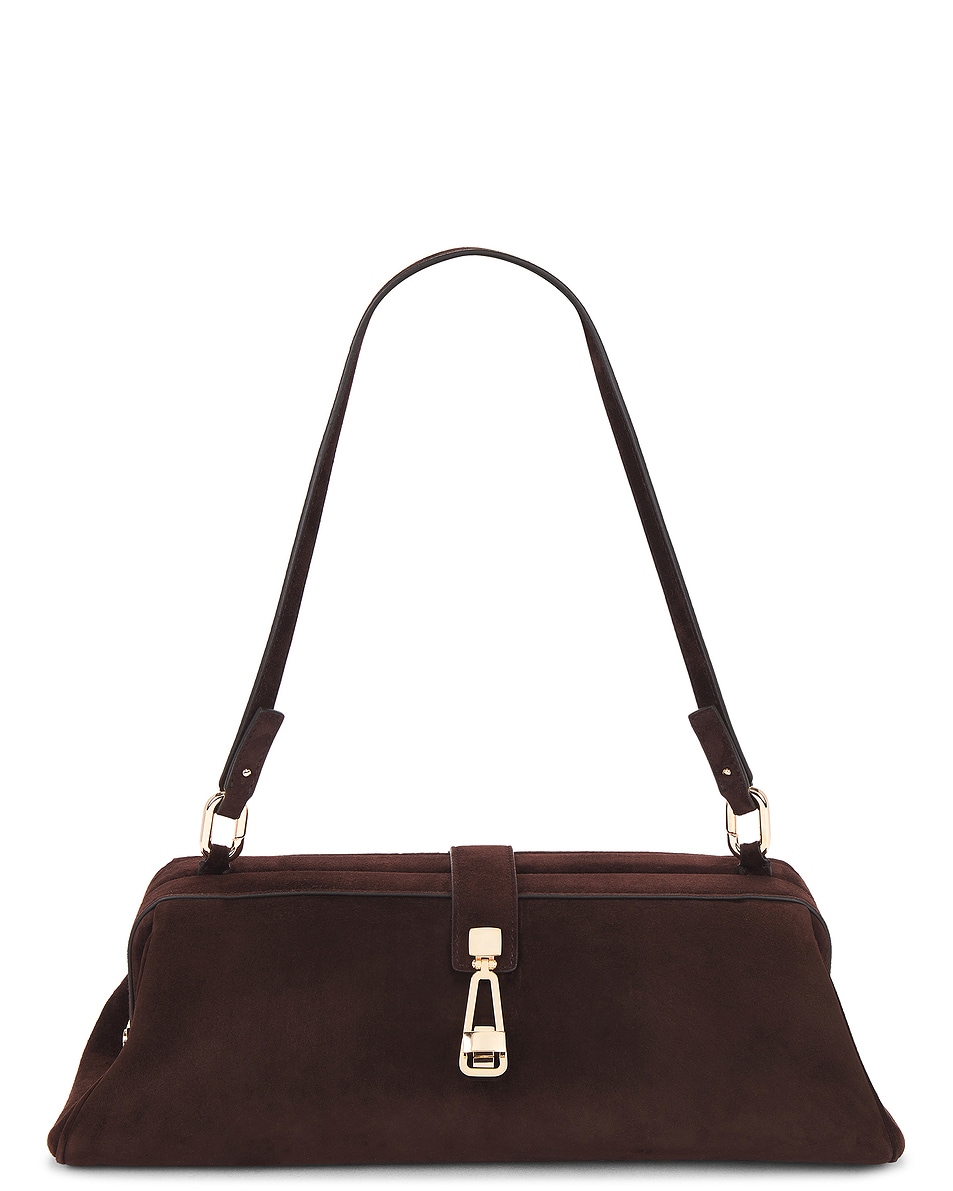 Image 1 of Gabriela Hearst Baguette Clutch in Dark Brown
