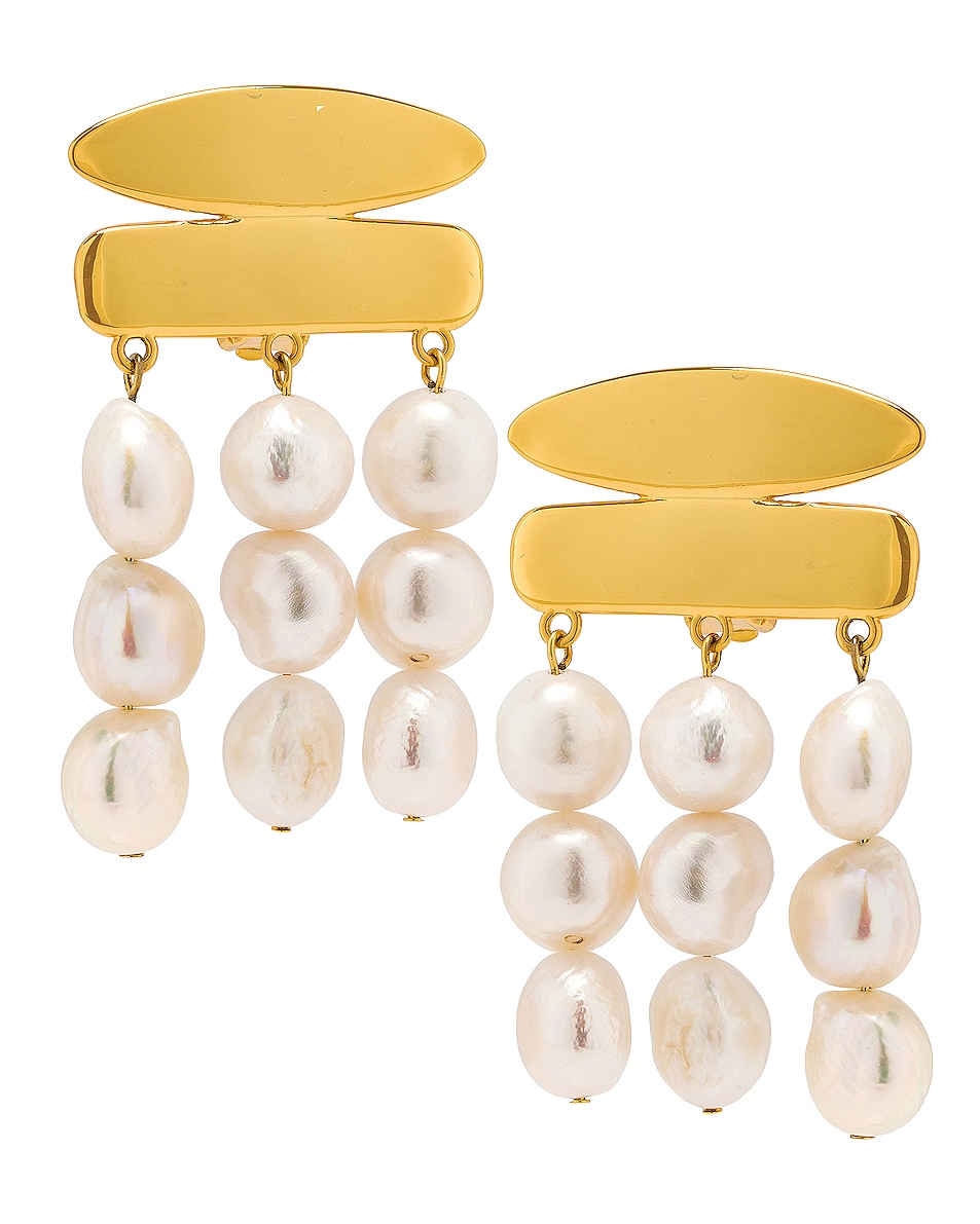 Image 1 of Cult Gaia Tala Earrings in Pearl