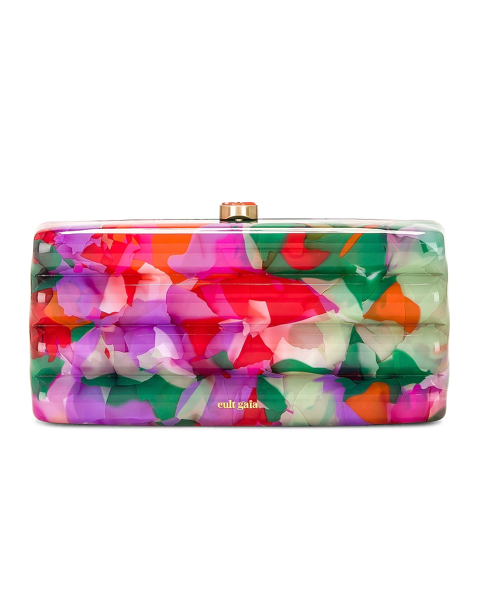 Image 1 of Cult Gaia Enid Clutch in Abstract Garden