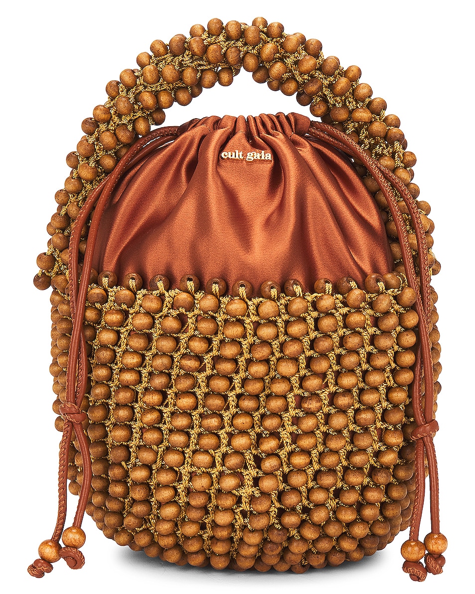 Image 1 of Cult Gaia Cora Mini Top Handle Bag in Chestnut
