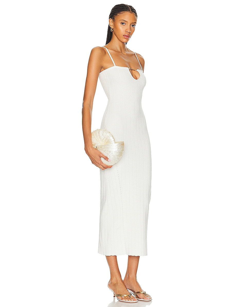 Cult Gaia Sirena Clutch in Ivory | FWRD