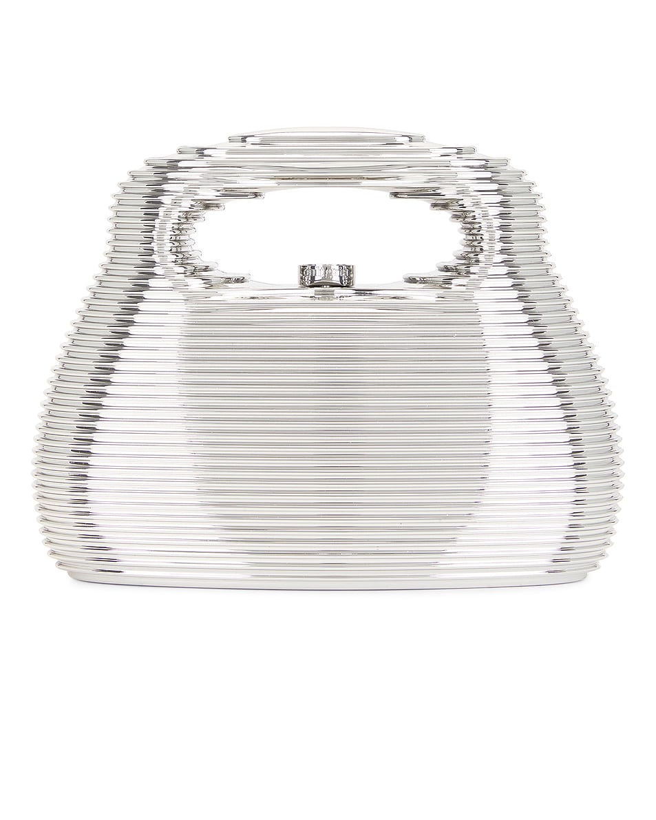 Image 1 of Cult Gaia Mimi Top Handle Bag in Shiny Silver