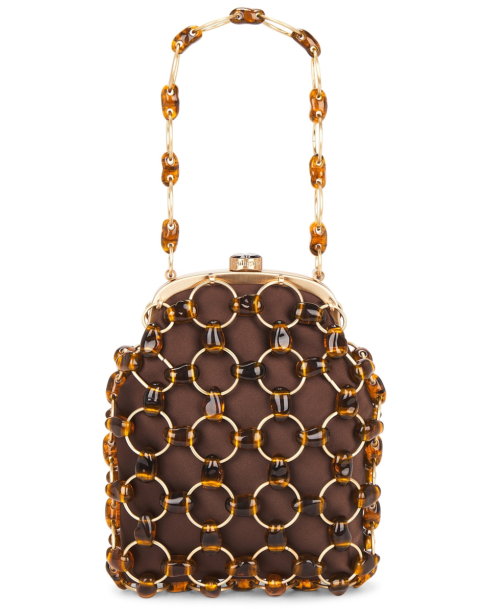 Image 1 of Cult Gaia Brielle Wrislet Bag in Caramel Tortoise
