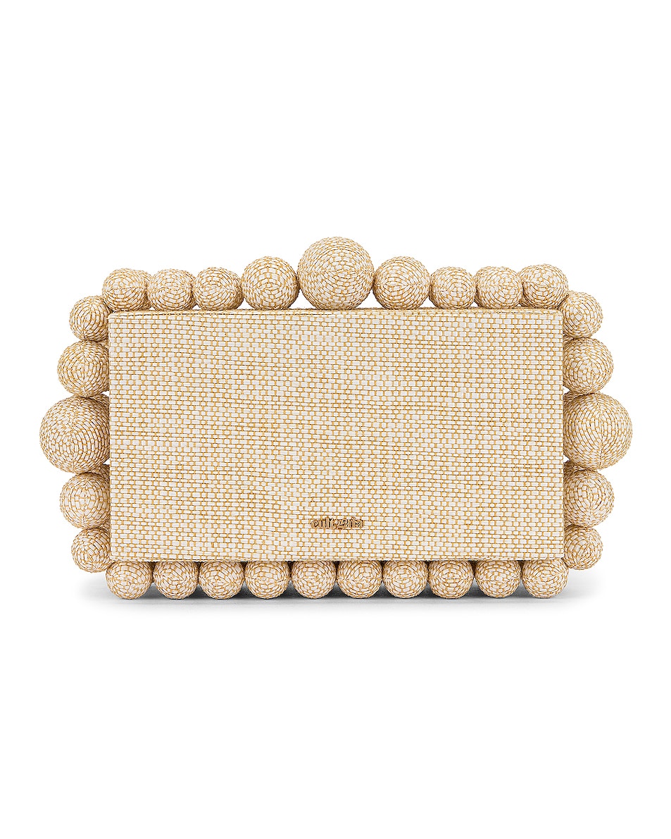 Image 1 of Cult Gaia Eos Box Clutch in Sand