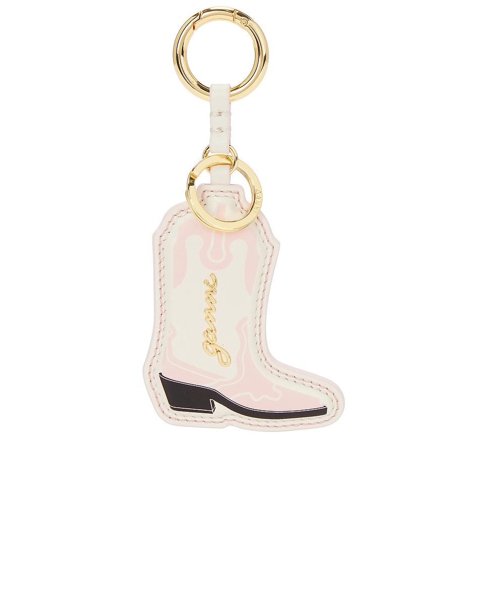 Image 1 of Ganni Western Boot Keyring in Chalk Pink