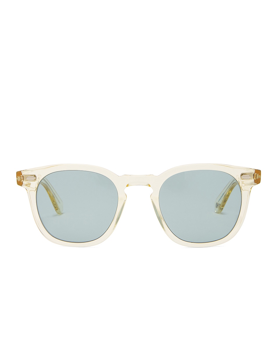 Image 1 of Garrett Leight Byrne Sunglasses in Pure Glass & Pure Blue