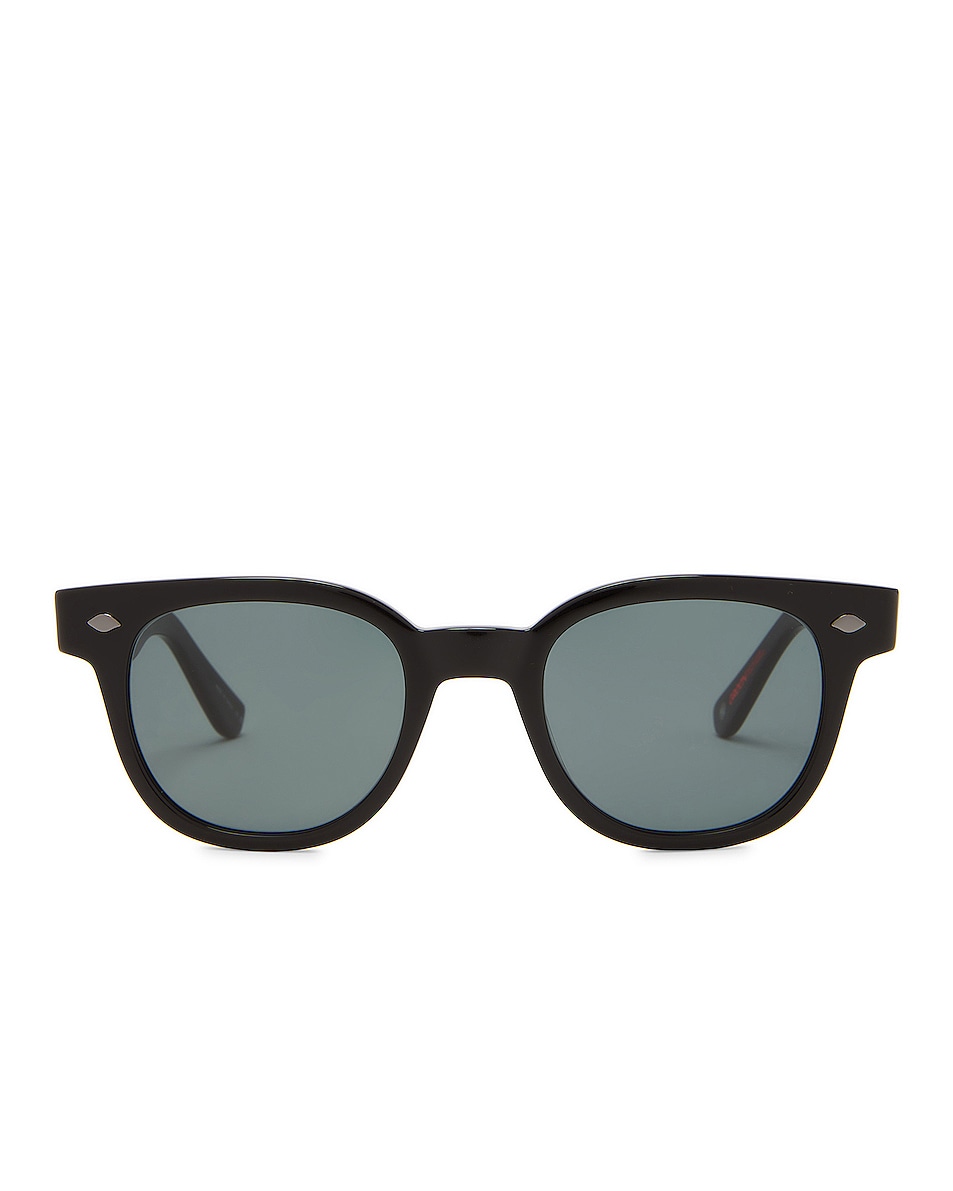 Image 1 of Garrett Leight Canter Sunglasses in Bio Black & Pure Blue Smoke