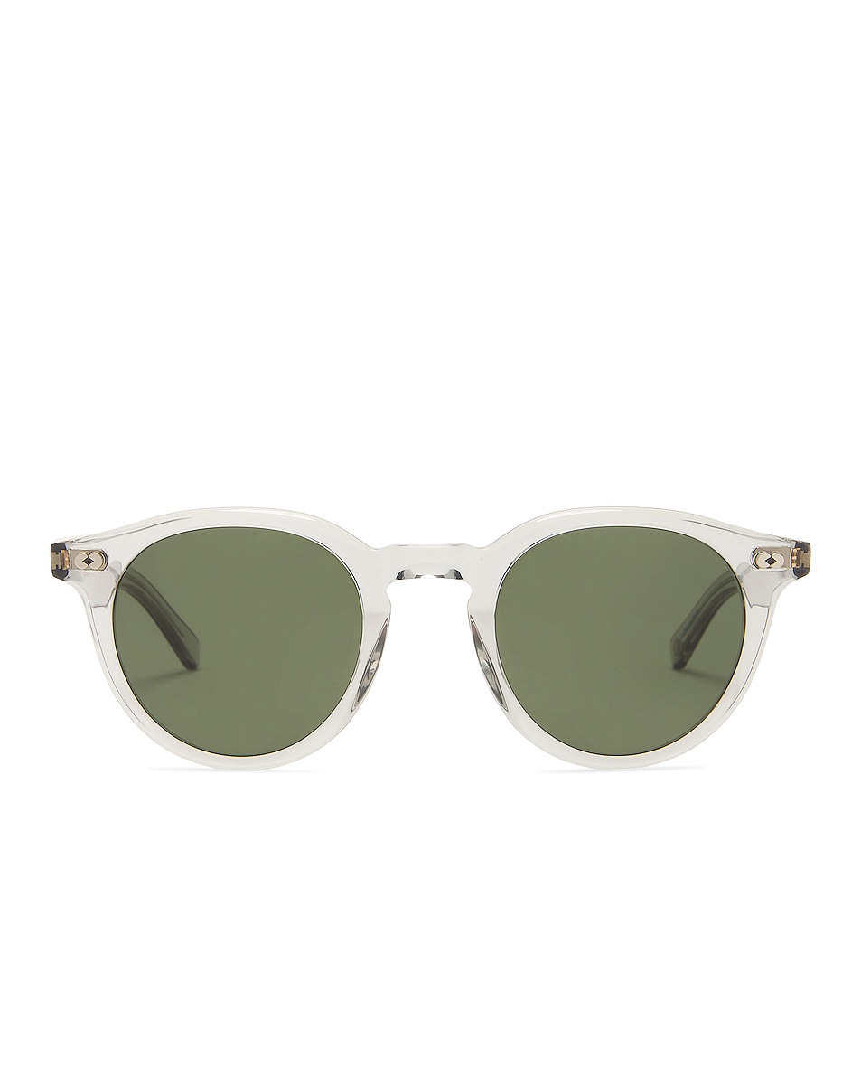 Image 1 of Garrett Leight Clune X Sunglasses in Light Grey & Pure Green