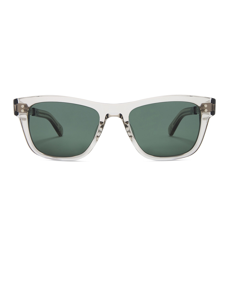 Image 1 of Garrett Leight Damone Sunglasses in Morning Dew-Matte Platinum/Pure G15