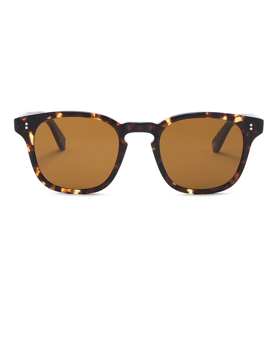 Image 1 of Garrett Leight Ace II Sun in Agate Tortoise & Semi-flat Pure Coffee
