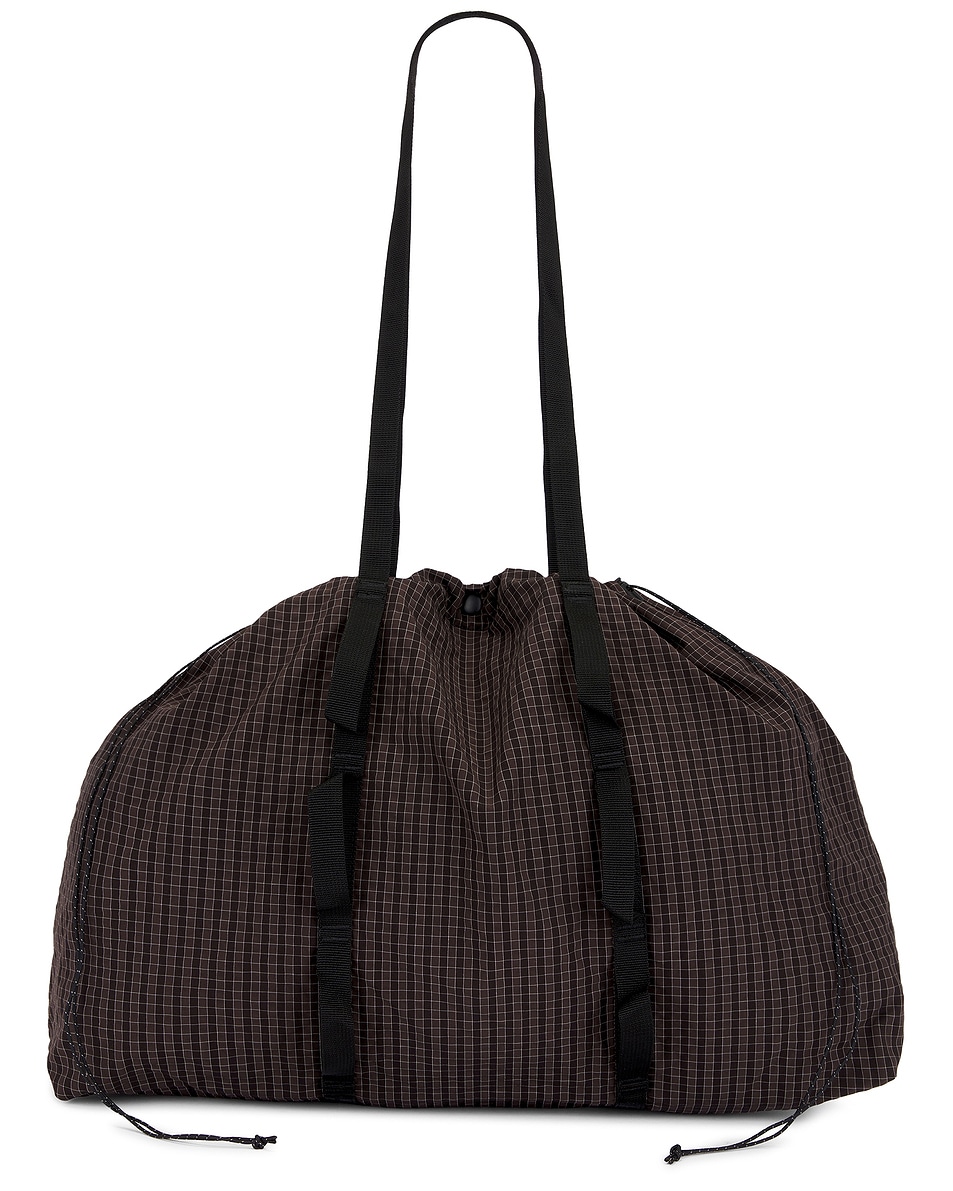 Image 1 of Gramicci Plaid Climbing Tote in Deep Brown