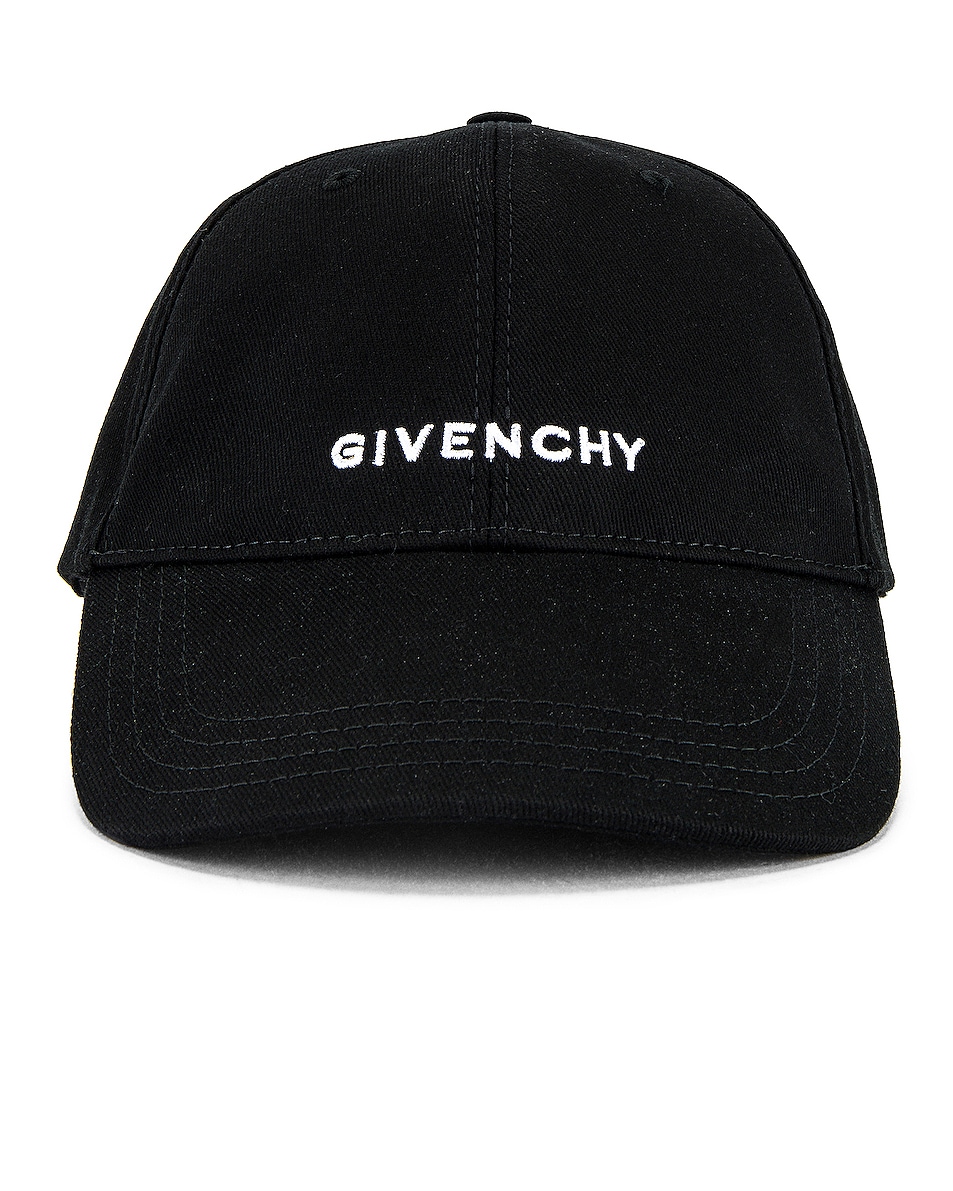 Image 1 of Givenchy Embroidered Logo Cap in Black
