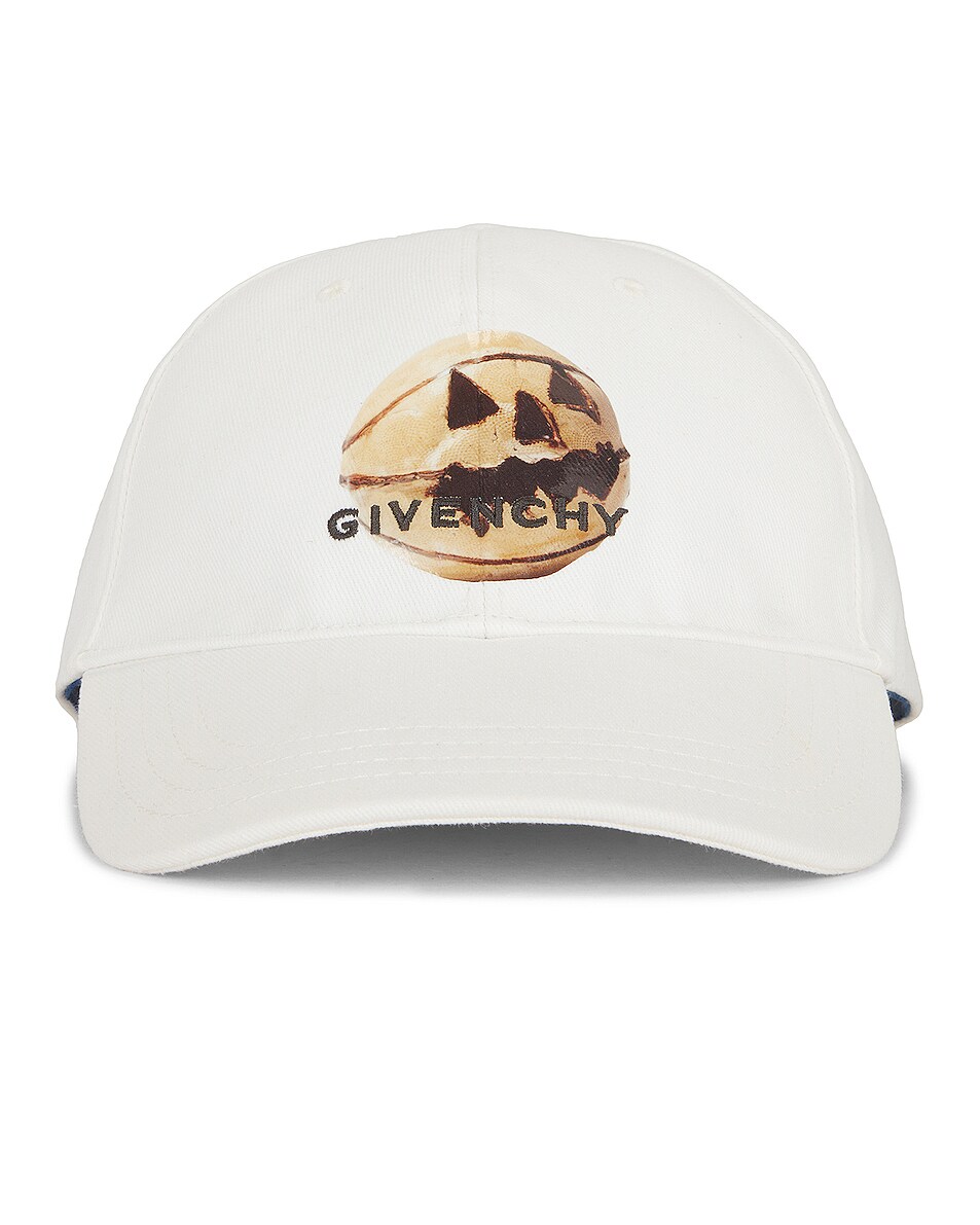 Image 1 of Givenchy Curved Cap with Embroidered Logo in Ivory