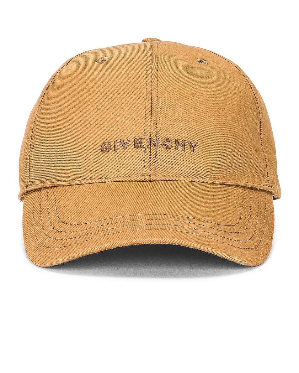 Image 1 of Givenchy Curved Cap With Embroidered Logo in Beige Camel