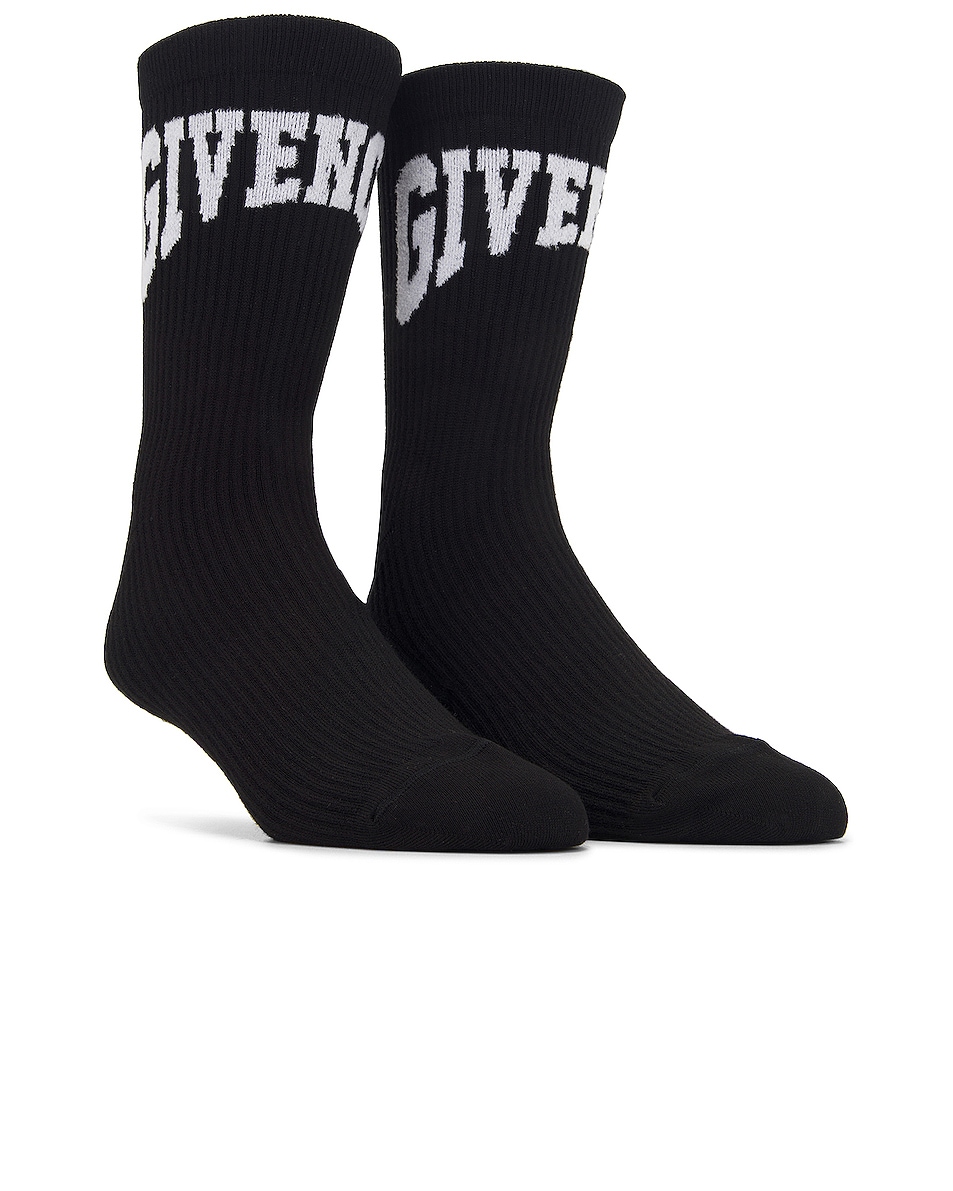 Image 1 of Givenchy College Socks in Black