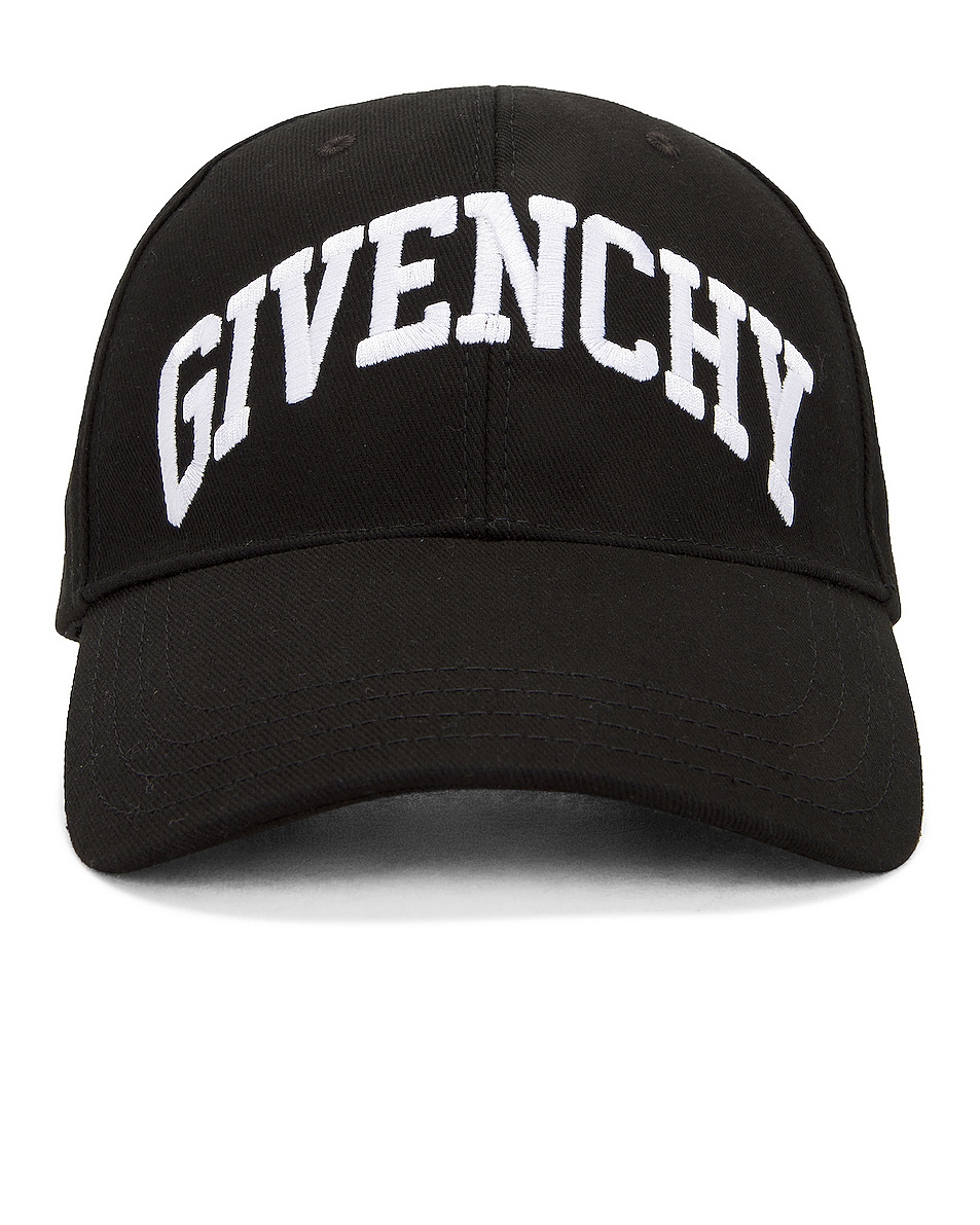 Image 1 of Givenchy Givenchy Embroidered Logo Curved Cap in Black