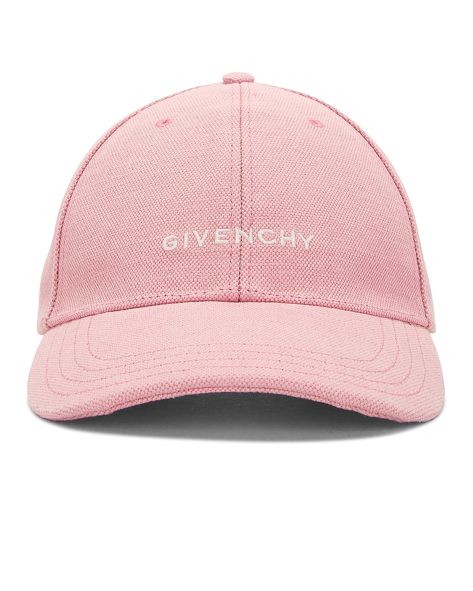 Image 1 of Givenchy Curved Cap in Bright Pink