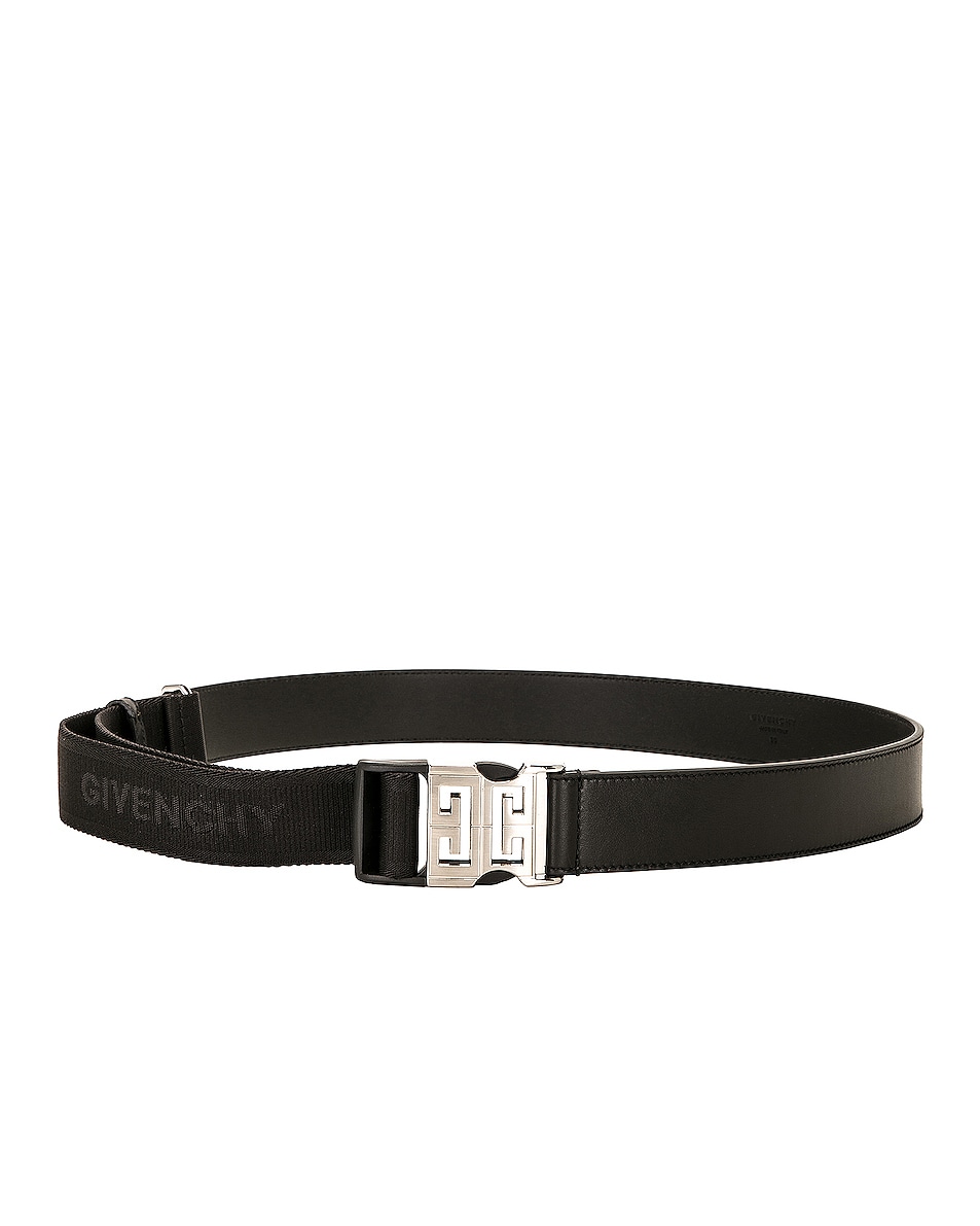 Image 1 of Givenchy 4g Release Buckle Belt 35mm in Black