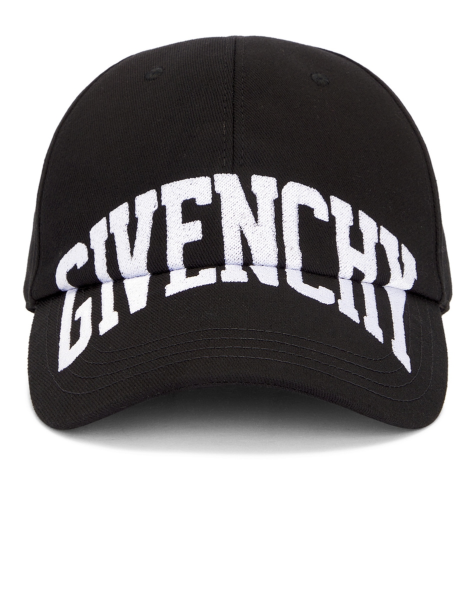 Image 1 of Givenchy Curved Cap With Embroidered Logo in Black