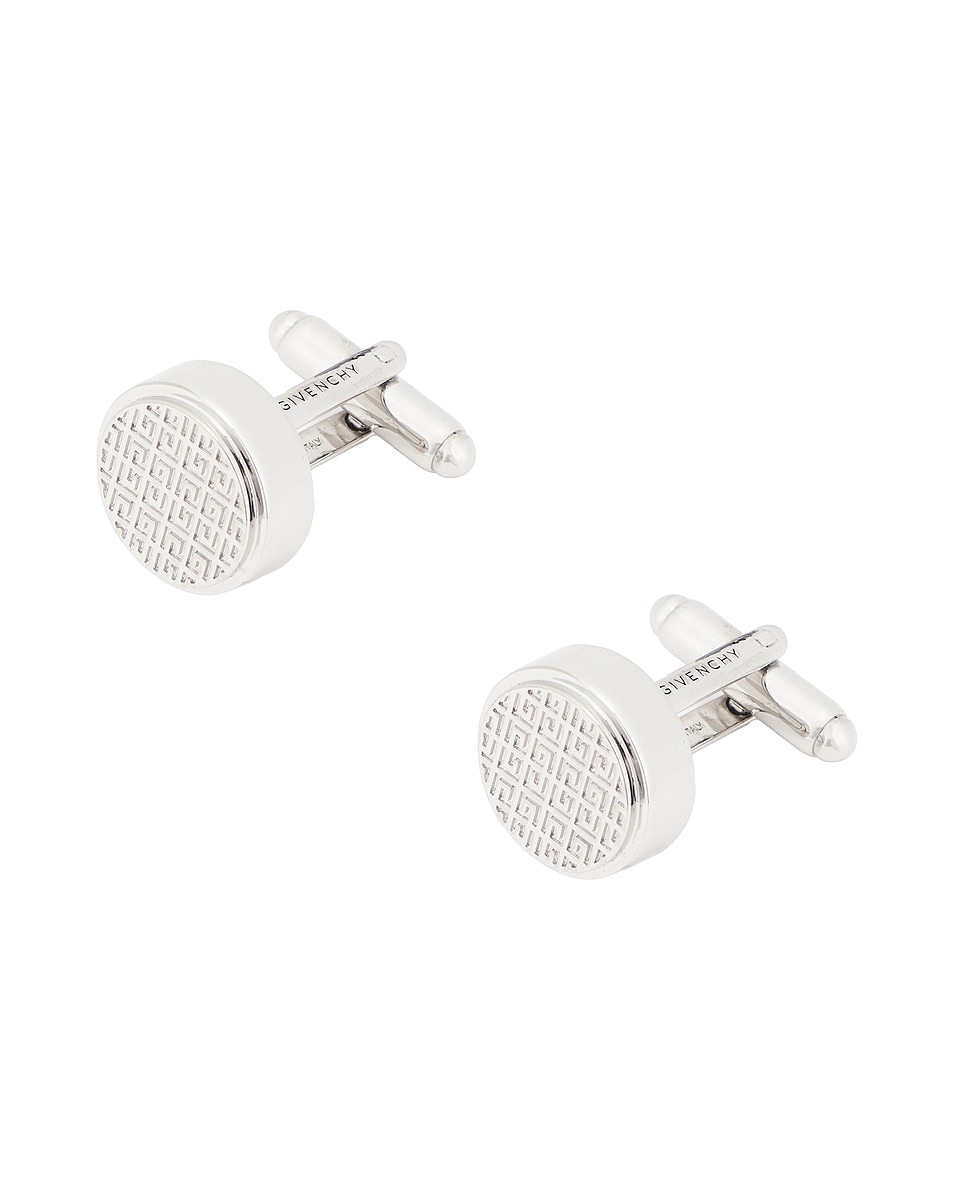 Image 1 of Givenchy 4G Allover Cufflinks in Silvery