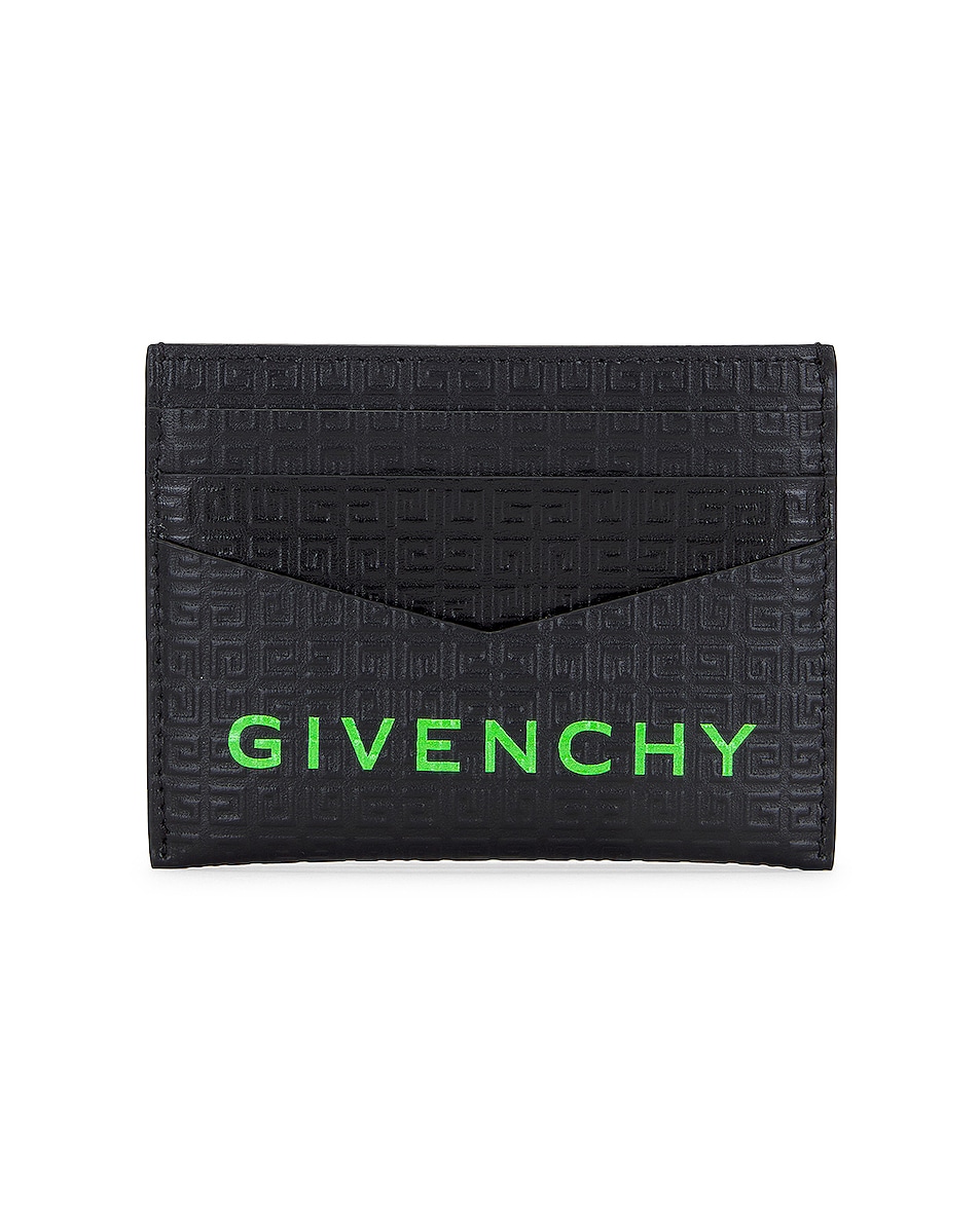 Image 1 of Givenchy Card Holder 2x3 Cc in Black & Green
