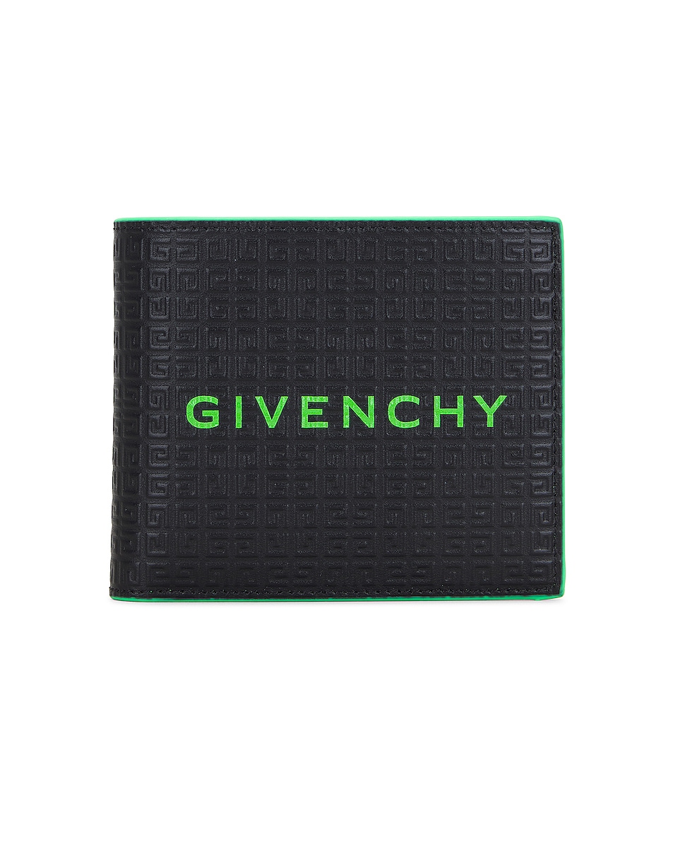 Image 1 of Givenchy 8cc Billfold Wallet in Black & Green