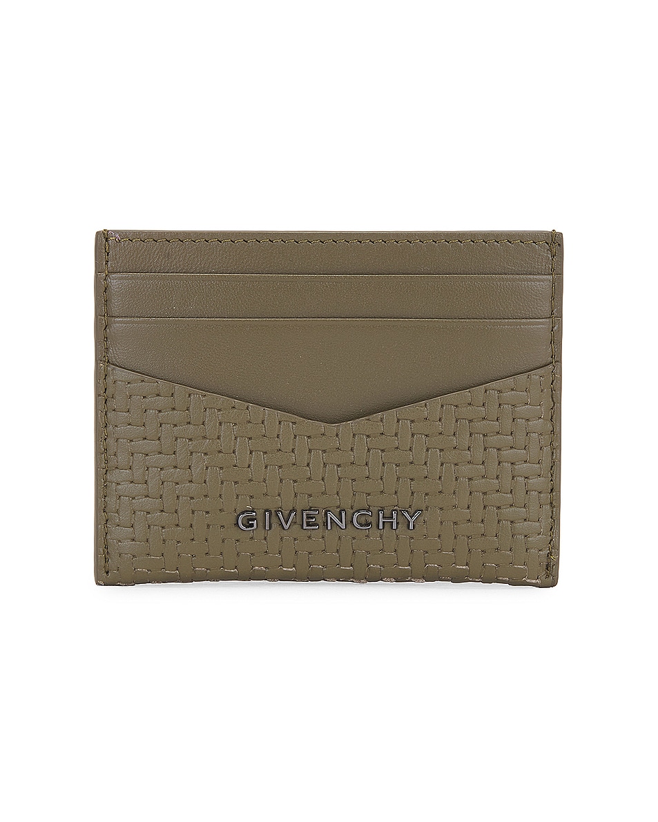Image 1 of Givenchy Card Holder 2x3 Cc in Khaki
