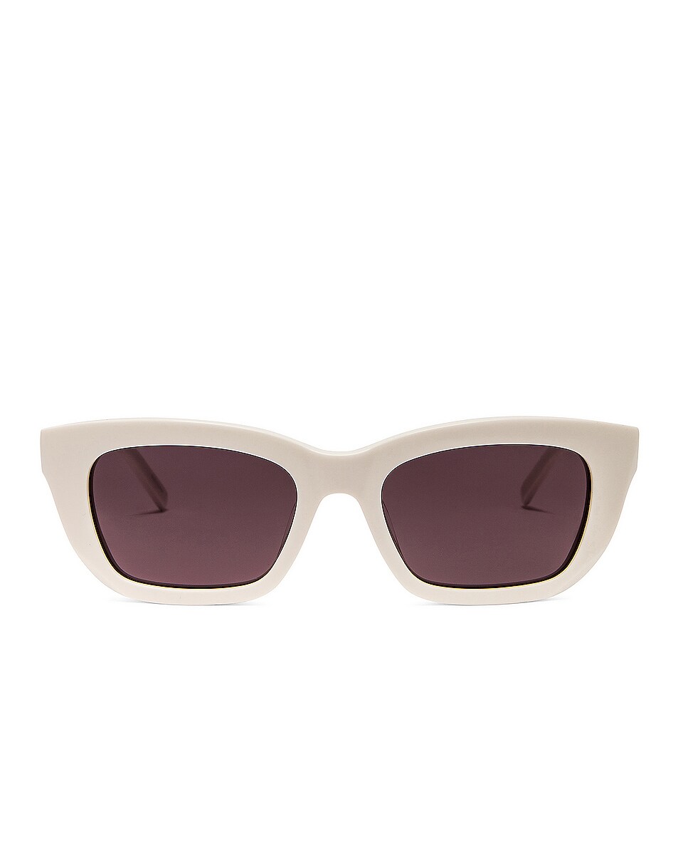 Image 1 of Givenchy Timeless Acetate Cat Eye Sunglasses in White & Smoke