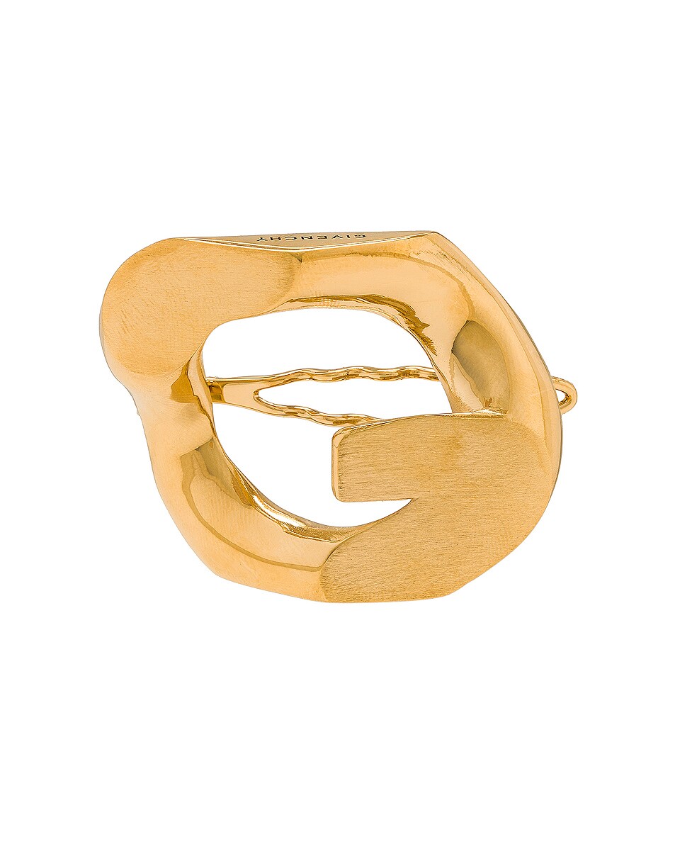 Image 1 of Givenchy Large G Chain Hair Accessory in Golden Yellow