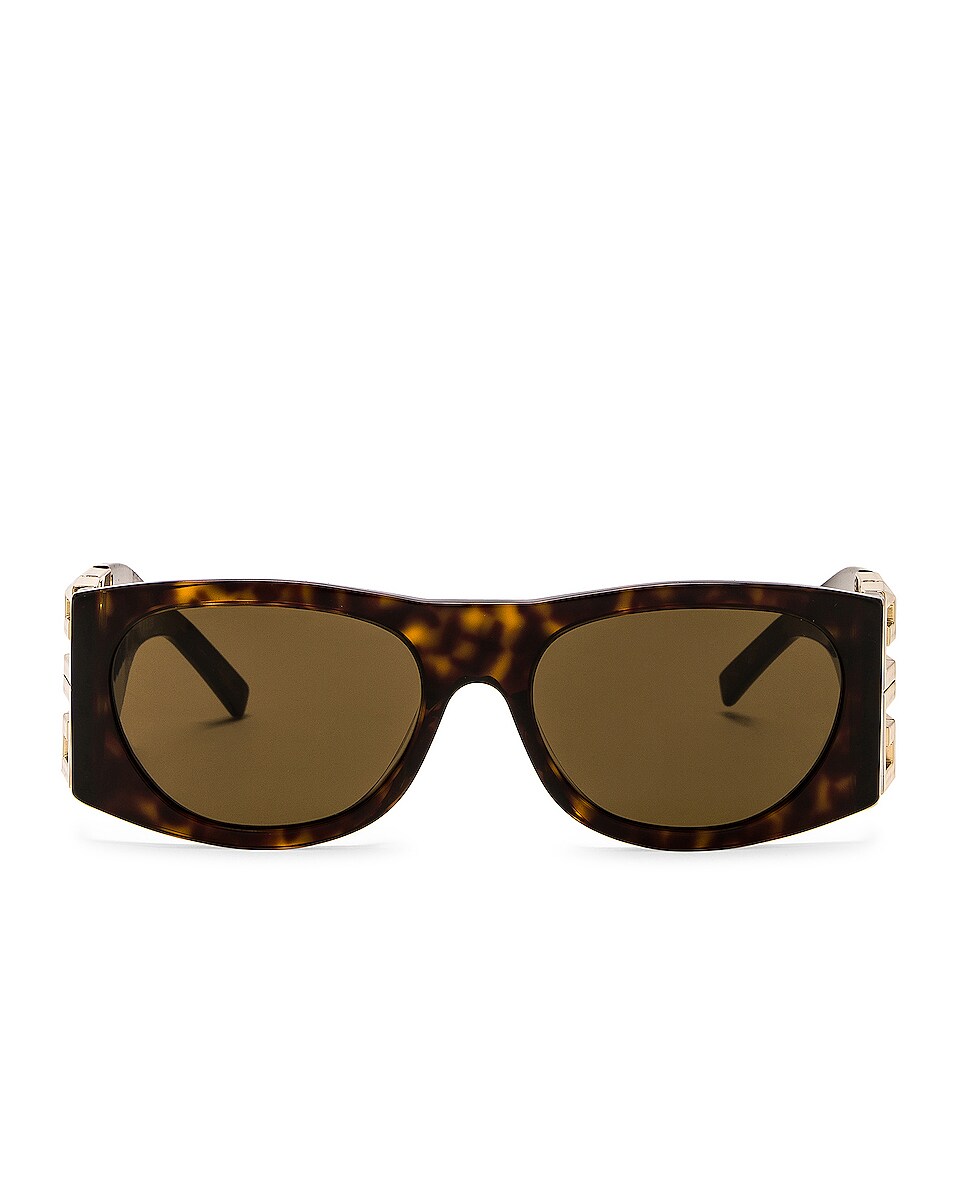 Image 1 of Givenchy Logo Sunglasses in Dark Havana & Roviex