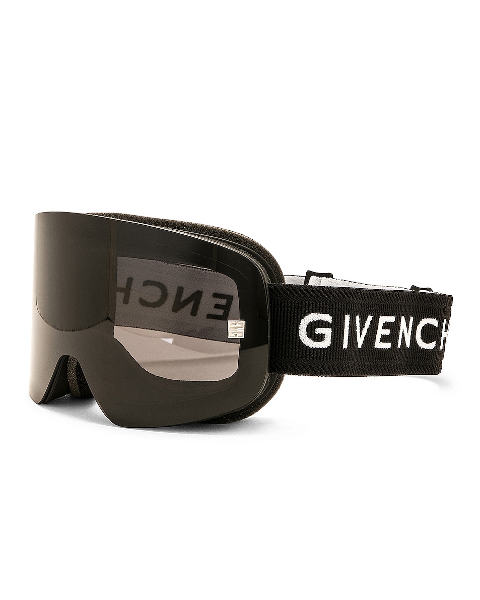 Image 1 of Givenchy Logo Ski Goggle in Matte Black & Smoke