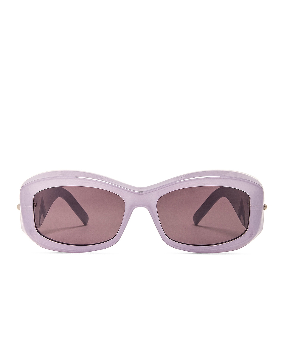 Image 1 of Givenchy Rectangle Sunglasses in Shiny Opaline Lilac