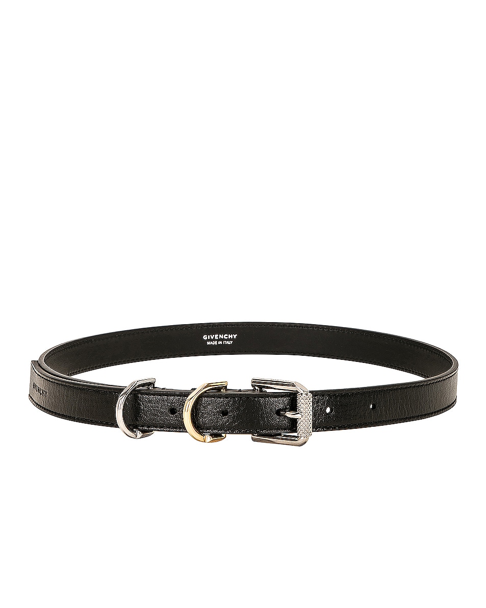 Image 1 of Givenchy Voyou Buckle Belt in Black