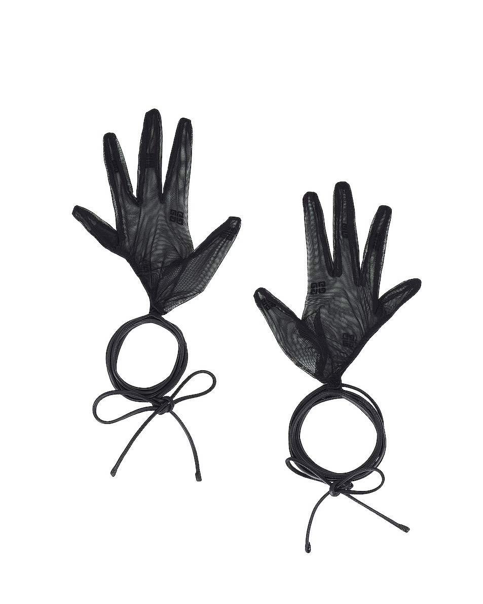 Image 1 of Givenchy Leather Gloves in Black