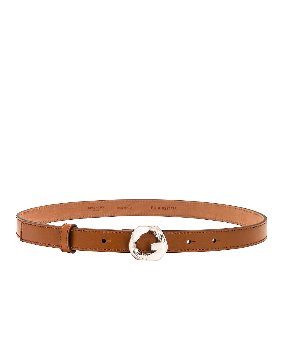 Image 1 of Givenchy G Chain Buckle Belt in Chesnut