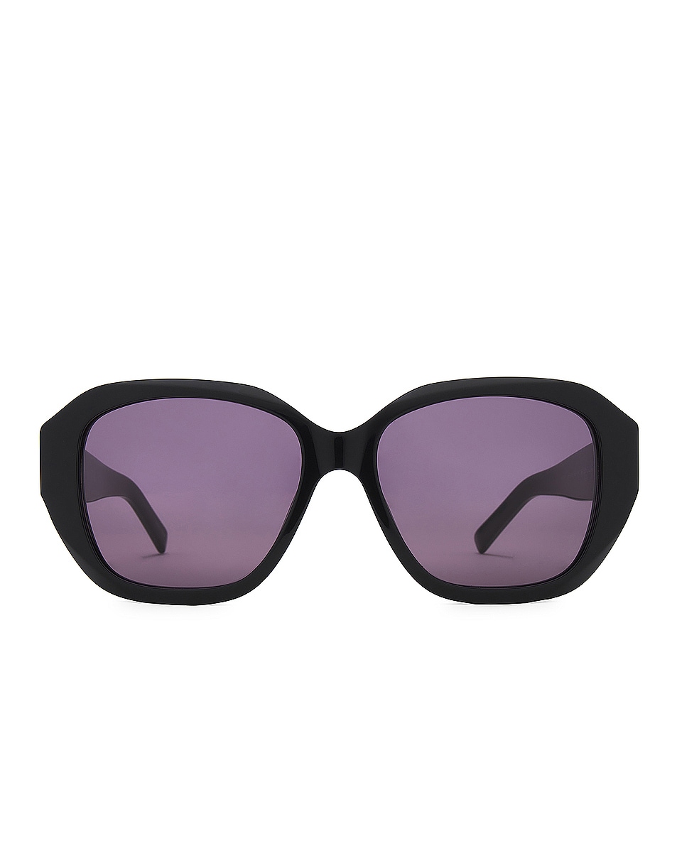 Image 1 of Givenchy GV Day Sunglasses in Shiny Black & Smoke