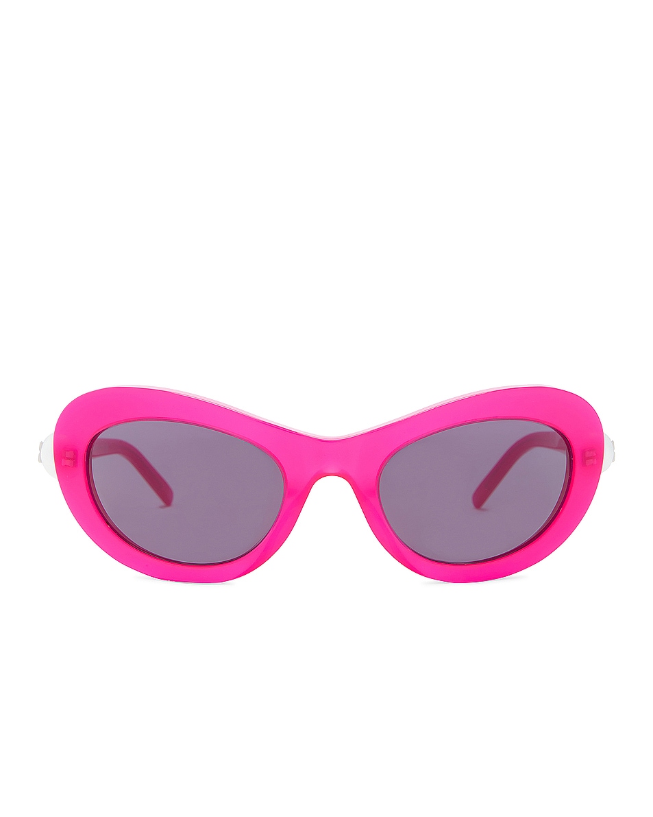 Image 1 of Givenchy Pearl Sunglasses in Shiny Fuxia & Smoke