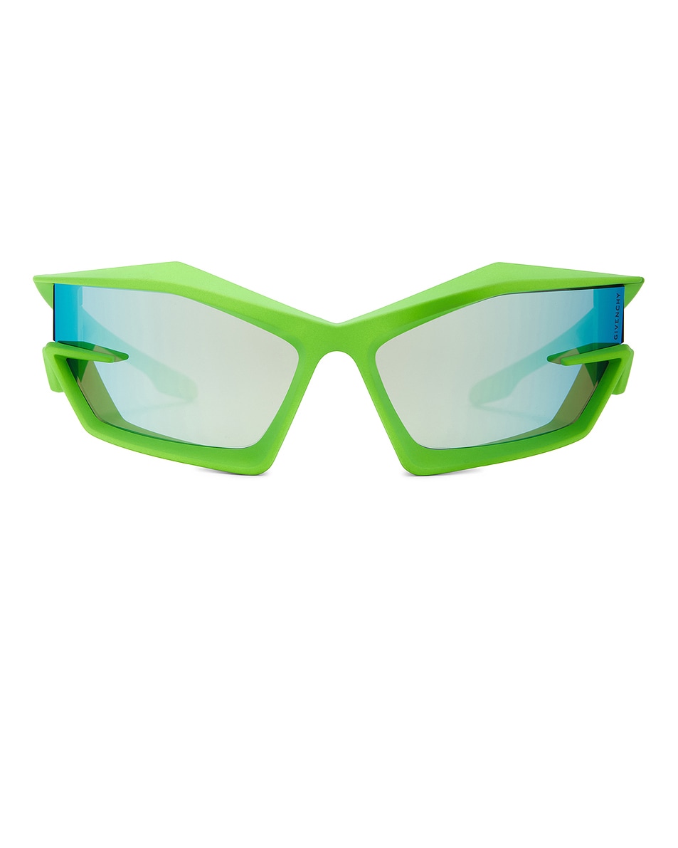 Image 1 of Givenchy Giv Cut Sunglasses in Matte Light Green & Smoke Mirror