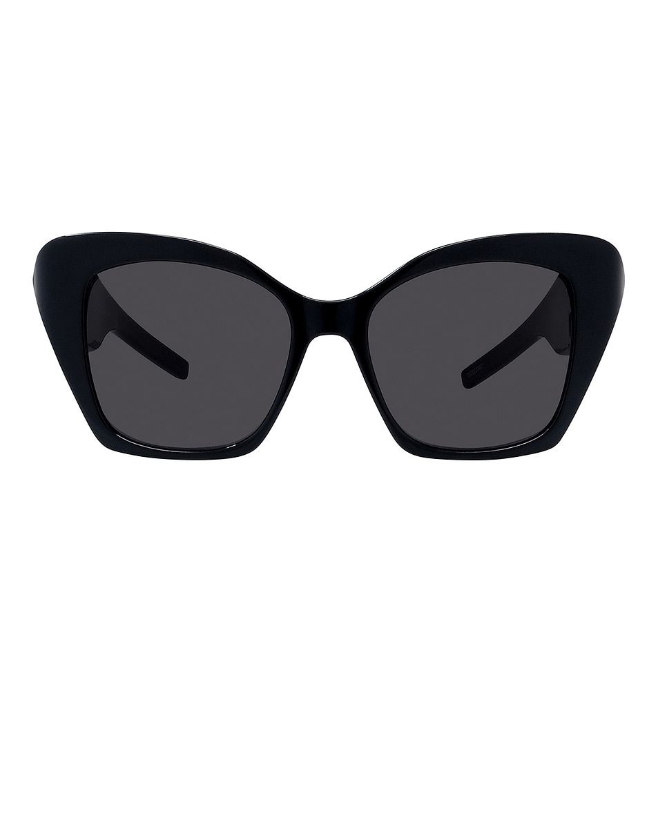 Image 1 of Givenchy Square Sunglasses in Shiny Black & Smoke