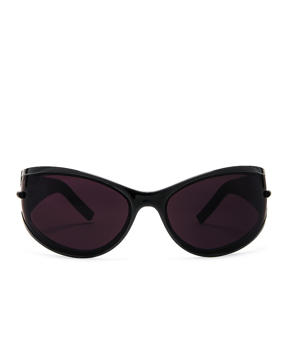 Image 1 of Givenchy Oval Sunglasses in Shiny Black