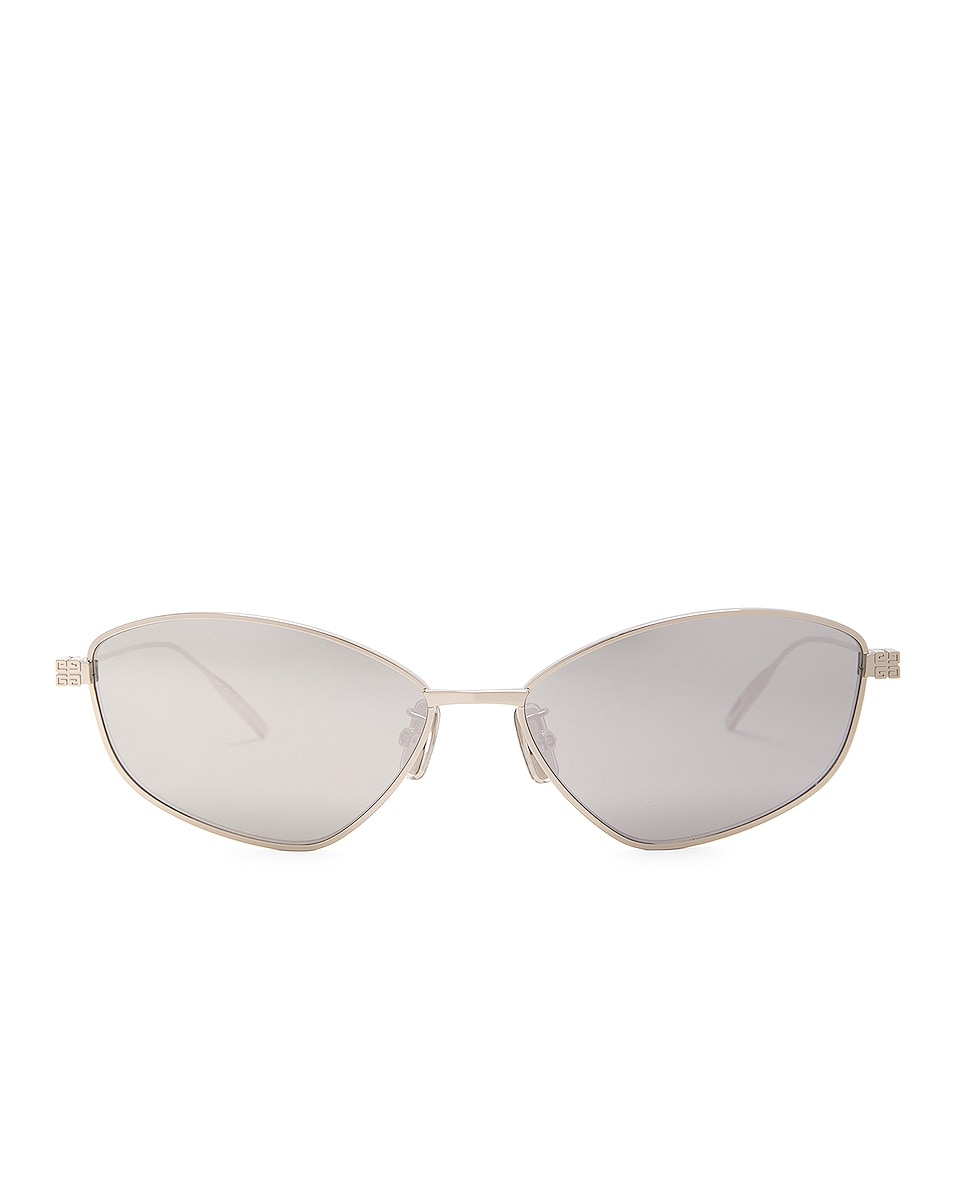 Image 1 of Givenchy GV Speed Sunglasses in Shiny Palladium & Smoke Mirror