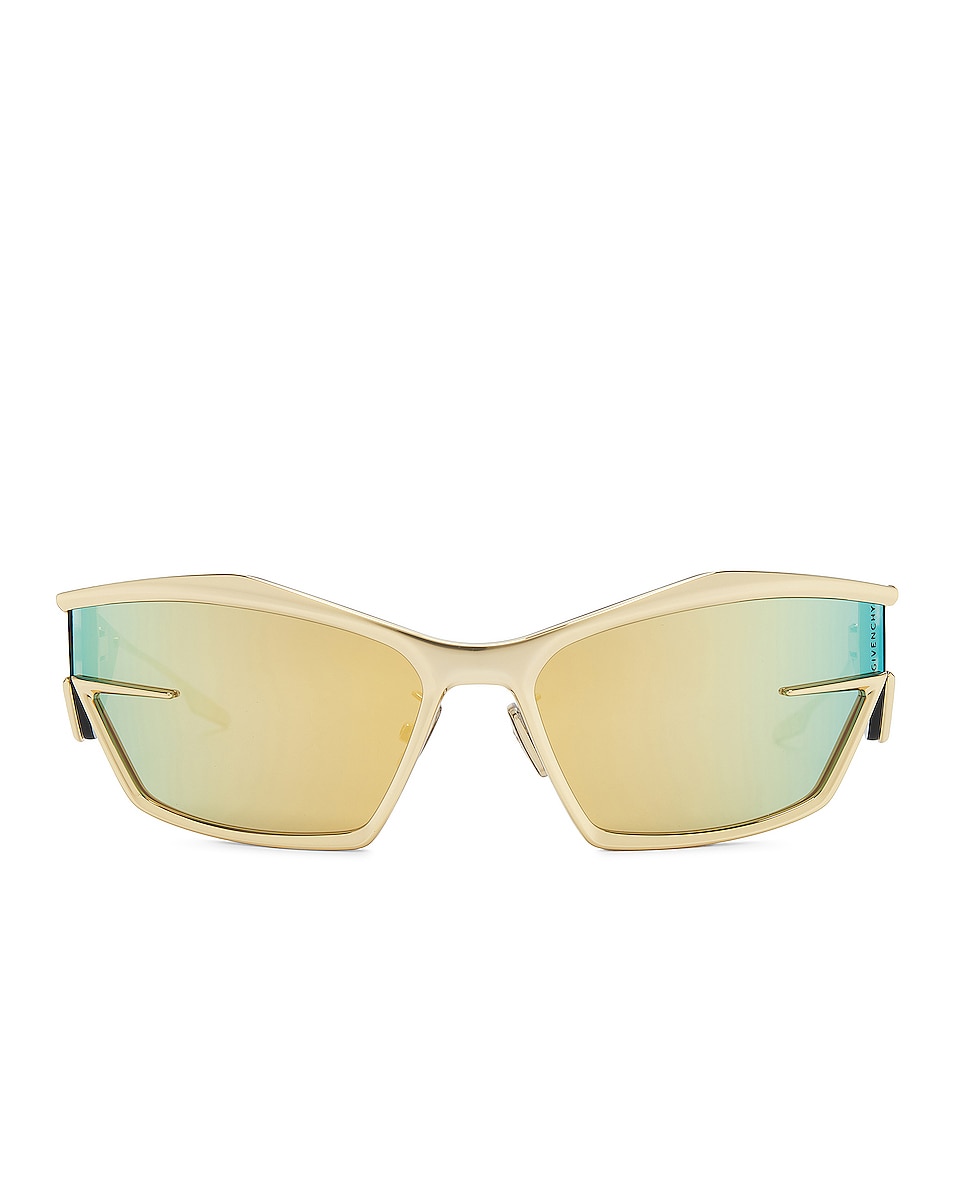 Image 1 of Givenchy Giv Cut Sunglasses in Shiny Endura Gold & Brown Mirror